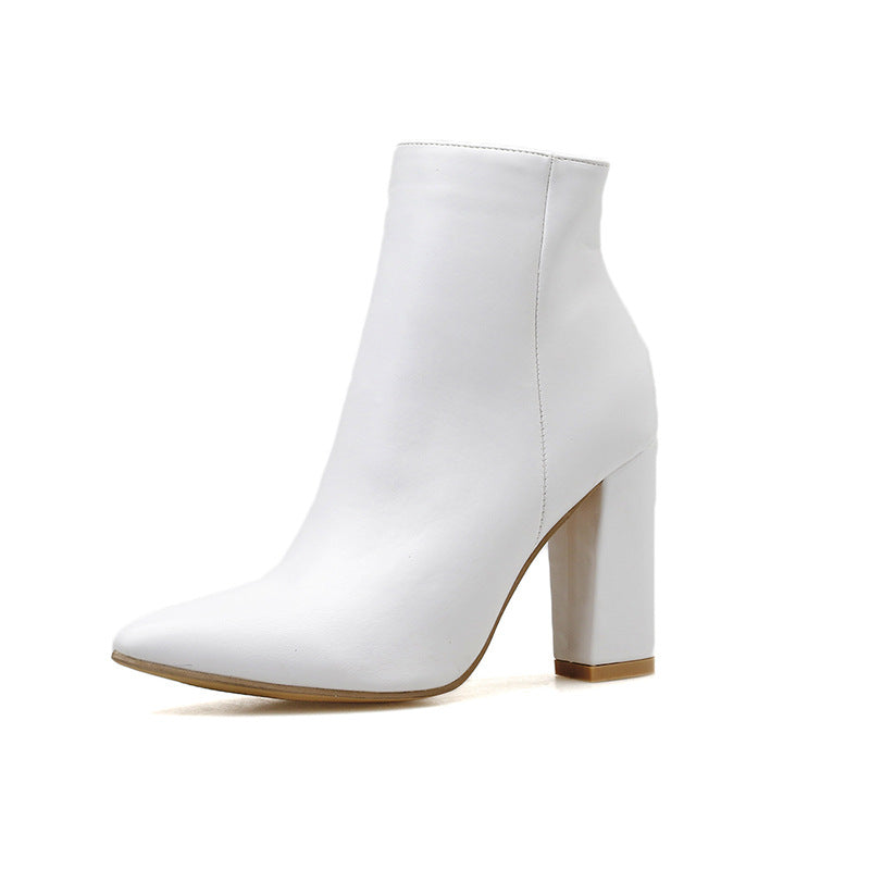 All-Match High-Heeled Short Boots